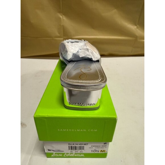 Sam Edelman Women's Ollie Square Toe Mule Soft Silver Size 10.5 NEW - Picture 5 of 7